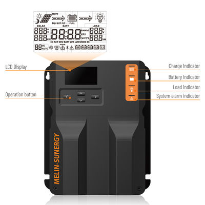 Zwarte 40 ampere MPPT zonneladingscontroller handleiding 12V 24V natuurlijke koeling
