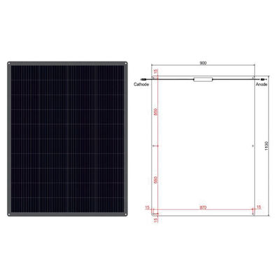 Goede prijs Lichtgewicht buigbaar semi-flexibel zonnepaneel PV-module 200w 12V flexibel zonnepaneel online